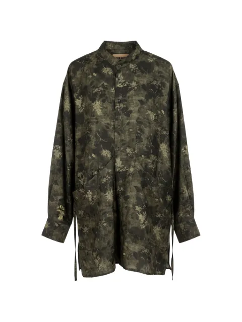 Uma Wang floral-print button-up shirt Green UM1511