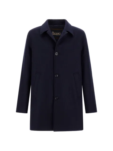 Herno diagonal-wool-fabric coat Blue CA000233U335289200