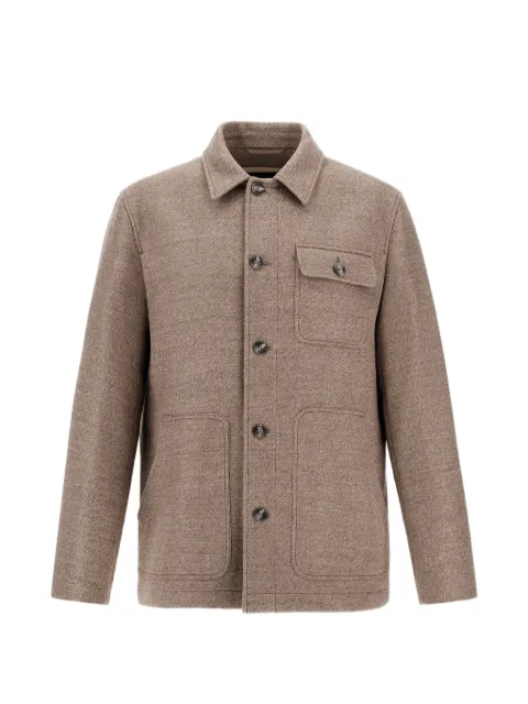 Herno virgin-wool twill shirt jacket Neutrals GI000687U33528