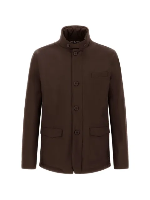 Herno buttom-up padded jacket Brown PI001243U12840