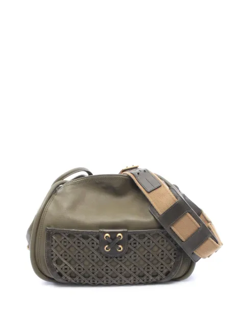 Christian Dior Pre-Owned 2000-2010 Leather Lattice crossbody bag Brown FZI10E8DF051MXXM