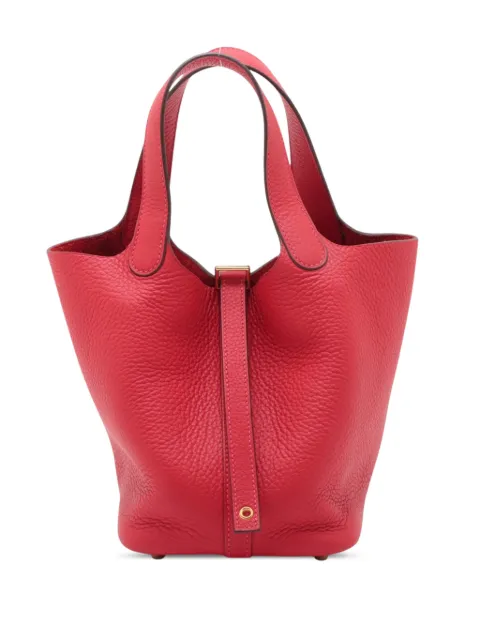 Hermès Pre-Owned 2022 Clemence Picotin Lock 18 handbag Red FJU8ISZGIQ4B0ECG