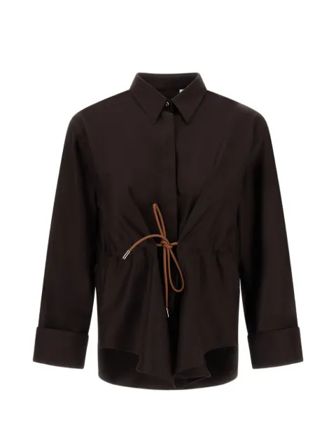 Herno drawstring-waist shirt Brown CM000059D335418810