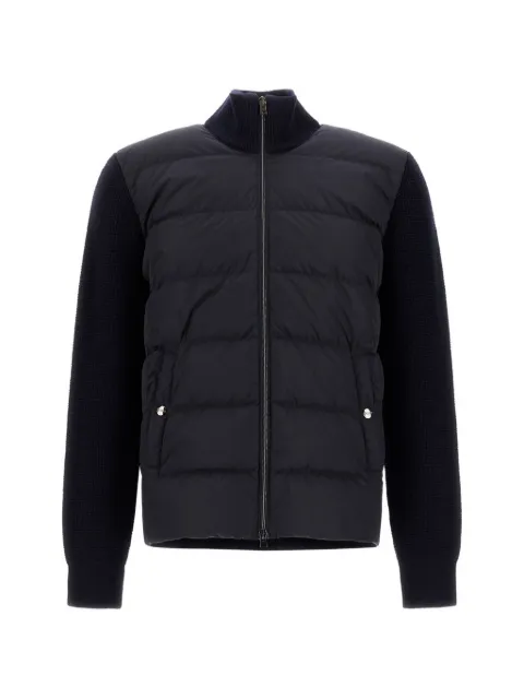 Herno waffle-knit padded cardigan Blue MP000138U70259