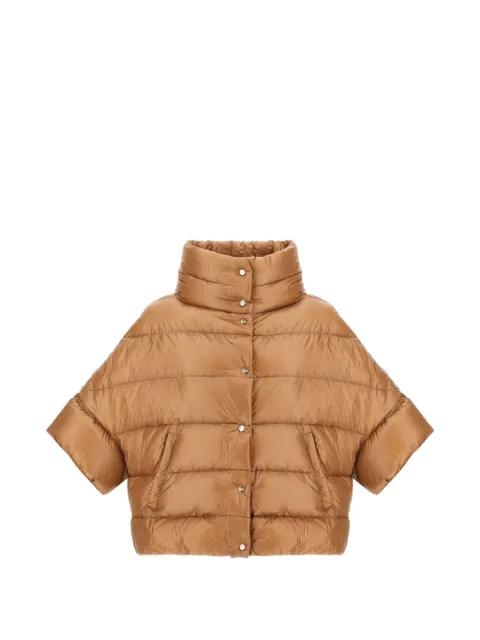 Herno high-neck quilted cape Brown PI002256D12017Z