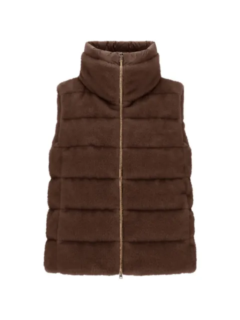 Herno reversible faux-fur gilet Brown PI002282D12941
