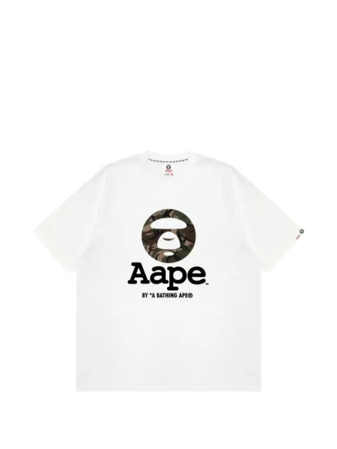 AAPE BY *A BATHING APE® AAPEUNVS Moonface graphic T-shirt White AAPTEM10034XR
