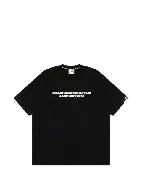 AAPE BY *A BATHING APE® AAPEUNVS graphic-print T-shirt Orange AAPTEM1967XXR