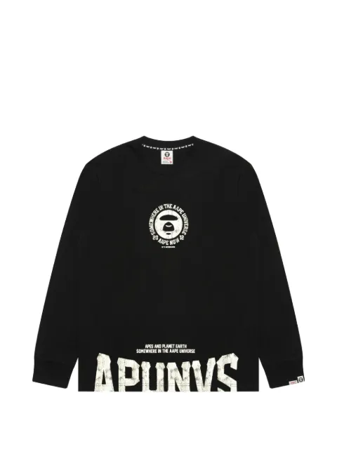 AAPE BY *A BATHING APE® AAPEUNVS graphic-print sweater Black AAPLTM1971XXR