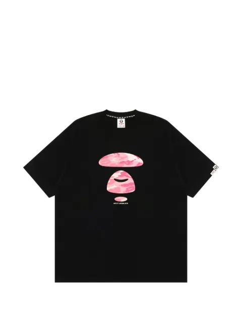 AAPE BY *A BATHING APE® Moonface graphic-print T-shirt Black AAPTEM10025XR