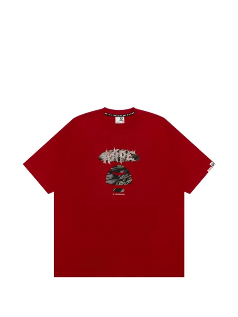 AAPE BY *A BATHING APE® Moonface graphic T-shirt Red AAPTEM1968XXR