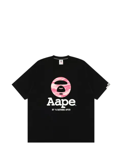 AAPE BY *A BATHING APE® Moonface graphic-print T-shirt Black AAPTEM10023XR