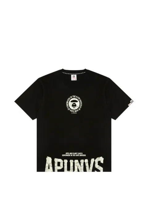 AAPE BY *A BATHING APE® Moonface graphic-print T-shirt Black AAPTEM10033XR