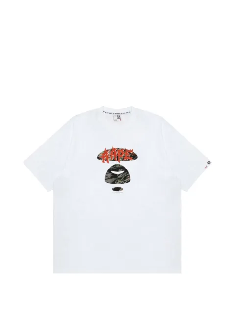 AAPE BY *A BATHING APE® Moonface graphic T-shirt White AAPTEM1968XXR