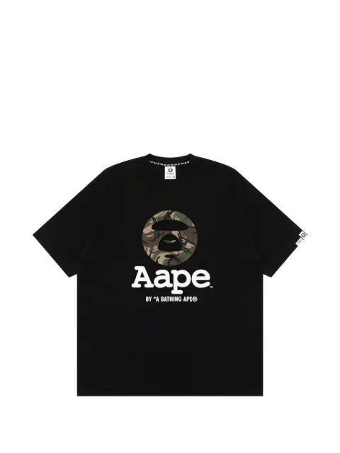 AAPE BY *A BATHING APE® Moonface graphic T-shirt Black AAPTEM10034XR