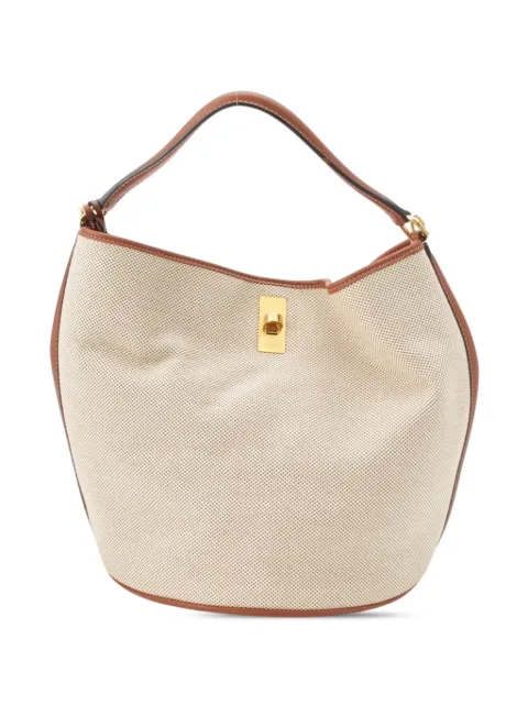 Celine Pre-Owned 2000-2026 Medium Canvas Bucket 16 satchel Brown GOWNRUWZGVPD0AQL