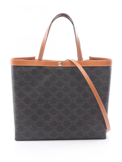 Celine Pre-Owned 2000-2026 Triomphe Vertical Square Cabas Tote satchel Black Y6MHCWTKXZVYWBNH