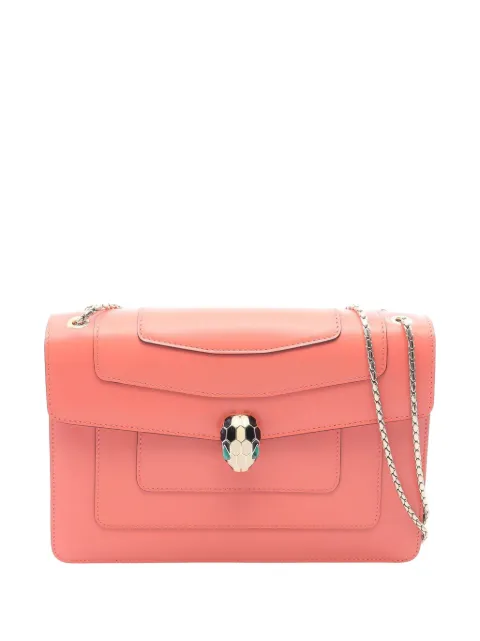Bvlgari Pre-Owned 2010-2026 Calfskin Serpenti Forever crossbody bag Orange LRQIYDFLSKTT2LM2