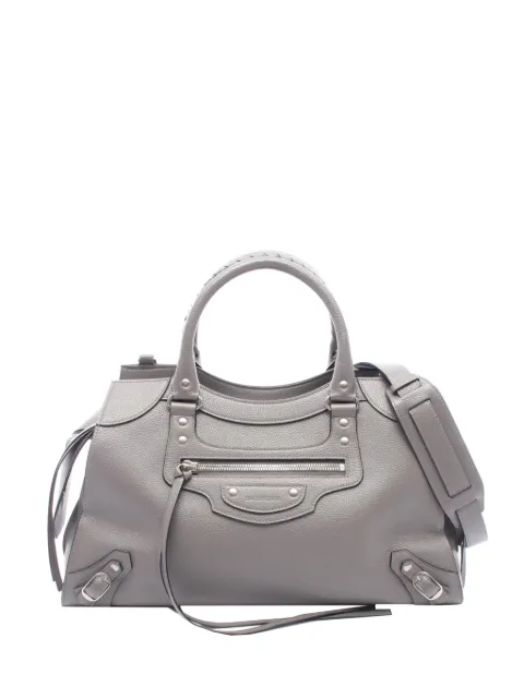Balenciaga Pre-Owned 2018-2026 Medium Motocross Neo Classic City satchel Grey 6TBOH4VOV91HE504