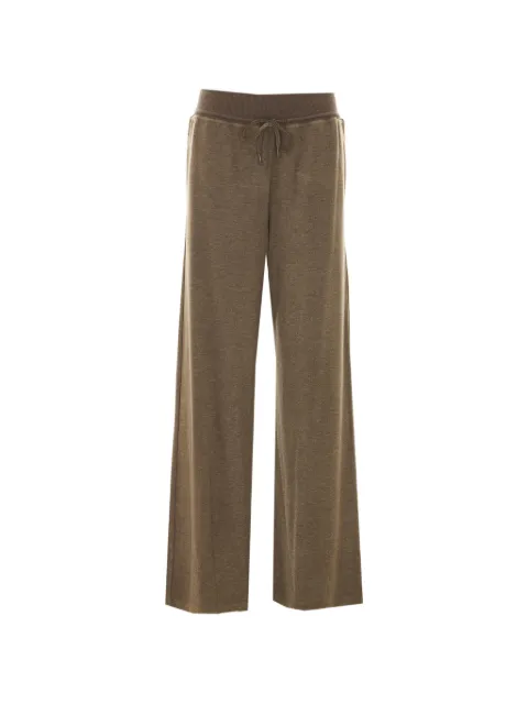 Eleh drawstring wide-leg track pants Brown 0240FANGO