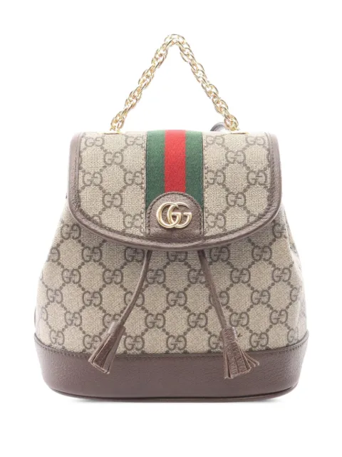 Gucci Pre-Owned 2016-2026 GG Supreme Web Ophidia backpack Neutrals QHOR4P1MF5FYUD6H