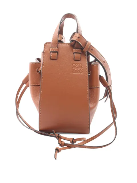 Loewe Pre-Owned 2010-2026 Mini Leather Drawstring Hammock Bag satchel Brown EUCKWK5FKXGQGHN6