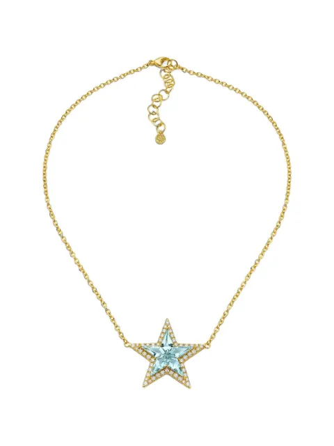 BUDDHA MAMA Kite Star aquamarine and diamond necklace Gold 4126AQ
