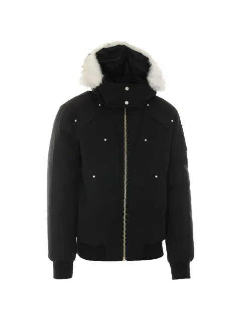 Moose Knuckles Original Ballistic shearling-trim bomber jacket Black M35MB000S1001