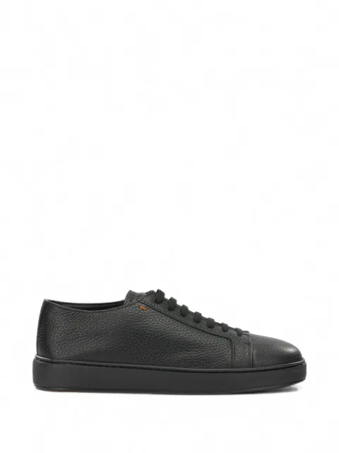 Santoni grained leather sneakers Black MBCD21571NEAKMMDN01