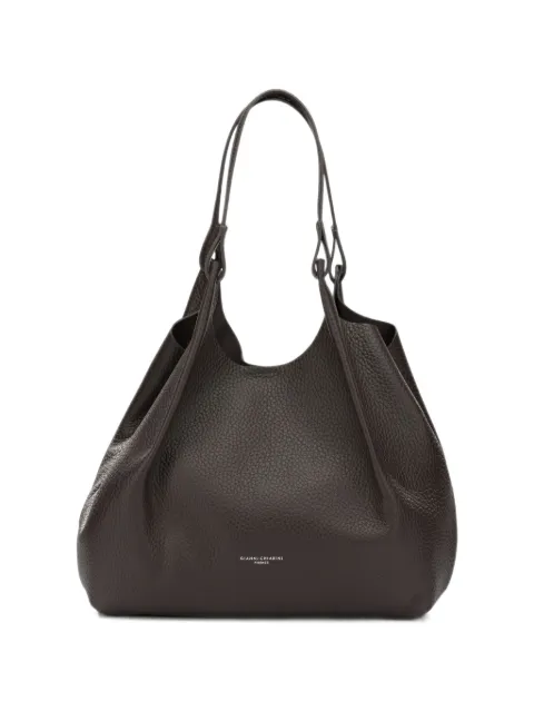 GIANNI CHIARINI large Dua grained-leather tote bag Brown BS9720RNGDBL