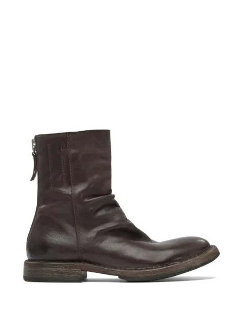 Moma Minsk rear zip-fastening ankle boots Brown 78401MINSK