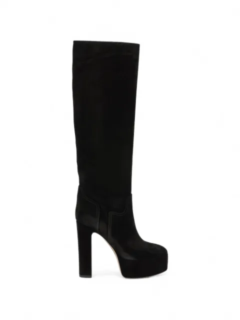 Casadei Renna suede platform knee-high boots Black 1S381A1301RENNA9000