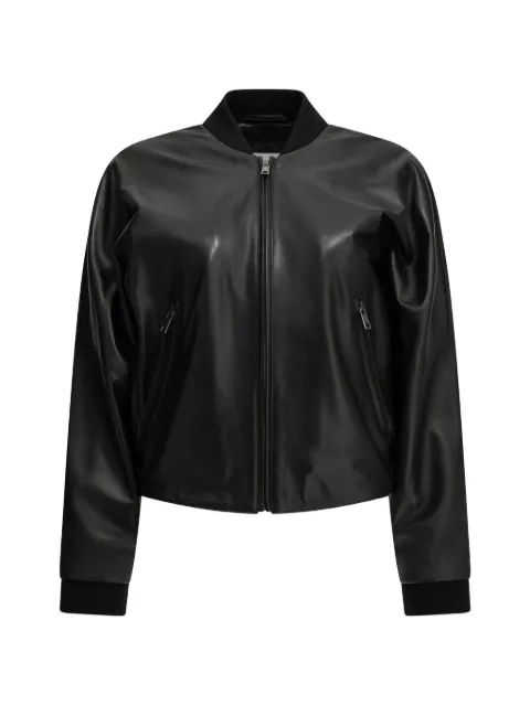 Semper leather bomber jacket Black WMNLTHBOMBERNERO