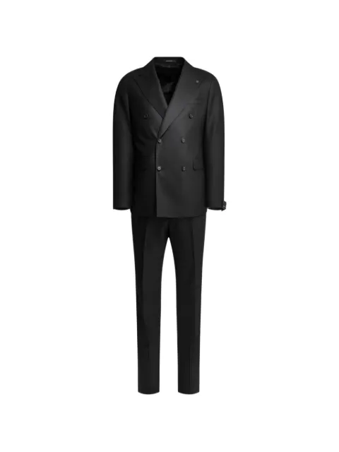 Tagliatore double-breasted virgin wool suit Black 2SVS20B11AI080005
