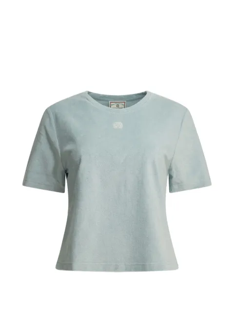 Ines De La Fressange Naomi logo-embroidered T-shirt Blue 16Y085CO383P230