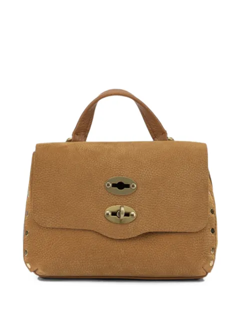 Zanellato baby Postina stud-embellished leather tote bag Brown 0680900070000