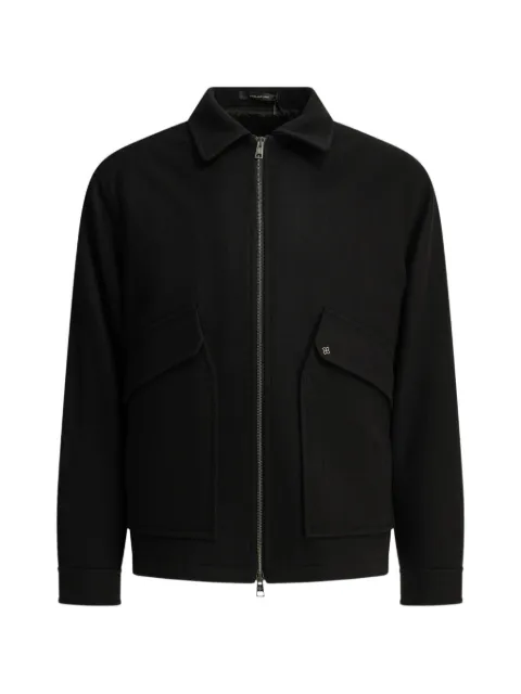 Tagliatore Adams zip-up patch-pocket jacket Black ADAMSTR770065N352