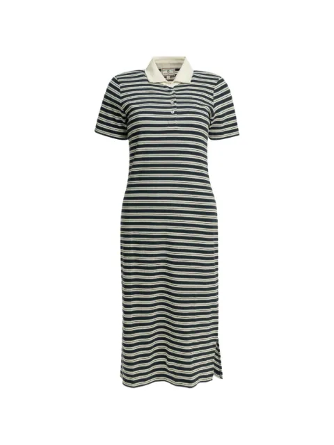 Ines De La Fressange Romane striped polo-collar dress Blue 16Y071CO390P955