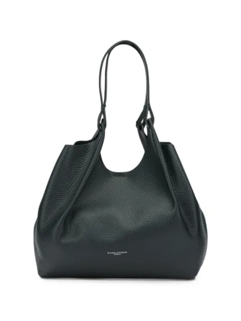 GIANNI CHIARINI Dua grained leather shoulder bag Green BS9720RNGDBLDUA14603VELVETGREEN