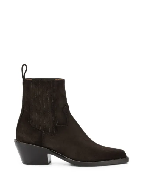 Henderson Baracco suede western ankle boots Brown ALLYSONS369DSUEDEMODICAANTICATO
