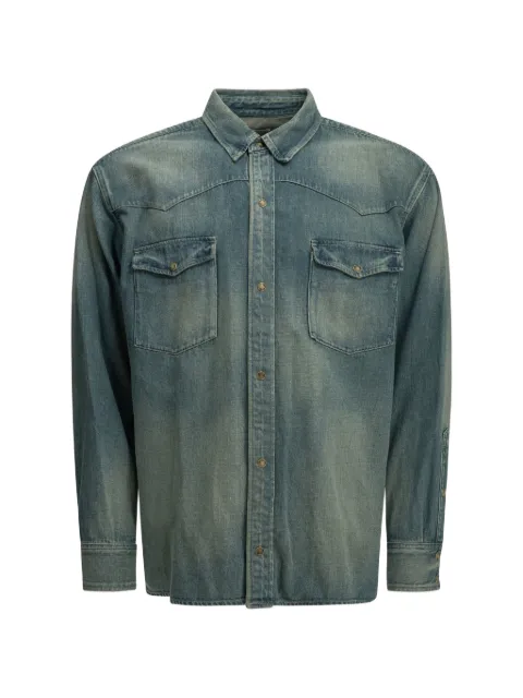 A.PRESSE western-yoke denim shirt Blue 26AAP0219INDIGO
