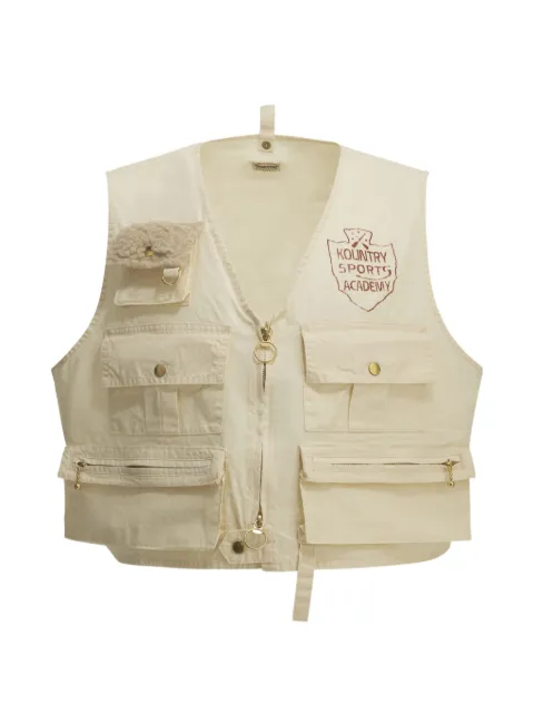 KAPITAL multi-pocket gilet Neutrals K2603SJ019ECRU
