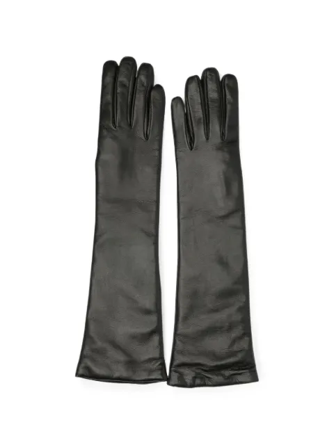 Restelli cashmere-lined leather gloves Black 8POLLNERO
