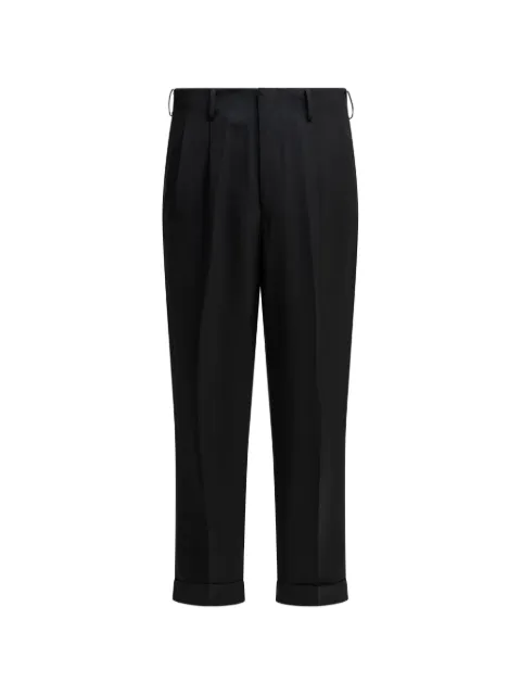 A.PRESSE pleated turned-up trousers Blue 26AAP0449NAVY