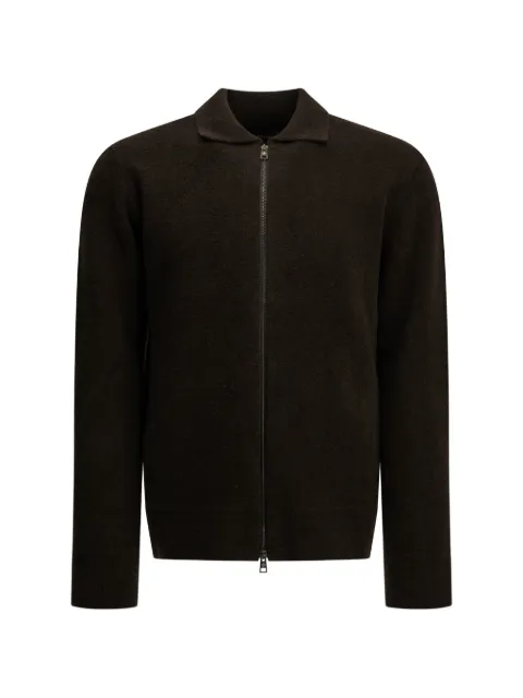 Tagliatore zip-up collared cardigan Brown KEIDAIPWI2614MORO