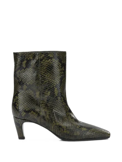 strategia shoes snakeskin-effect leather boots Green A6220