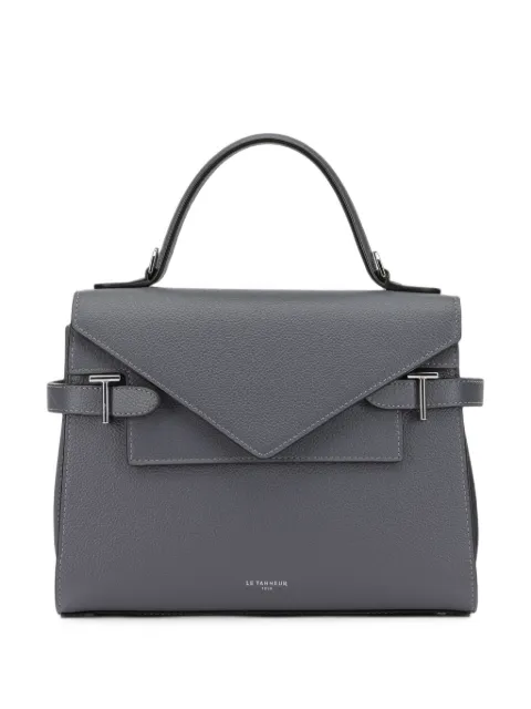 Le Tanneur medium Emilie envelope-flap leather tote bag Blue TEMI1014B26