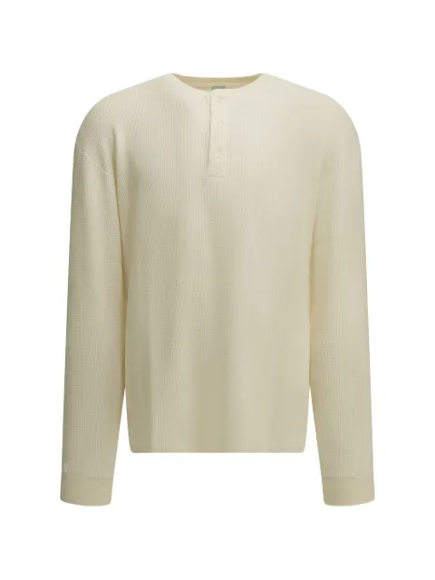 A.PRESSE waffle-knit T-shirt White 26AAP0503