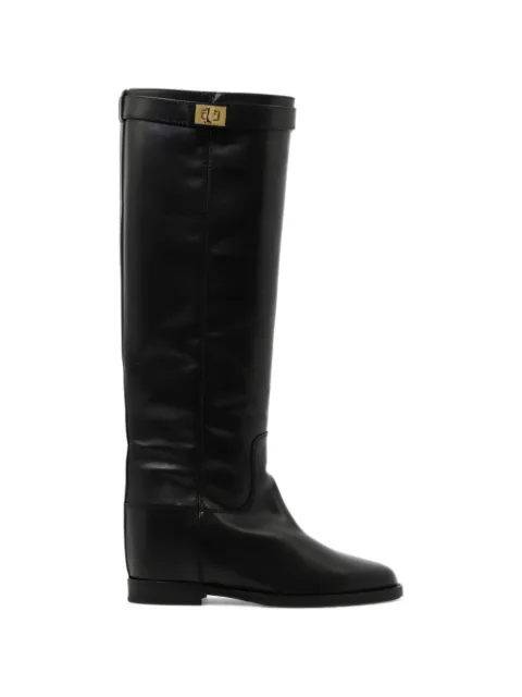 Via Roma 15 buckled leather boots Black 3807SMONICANERO