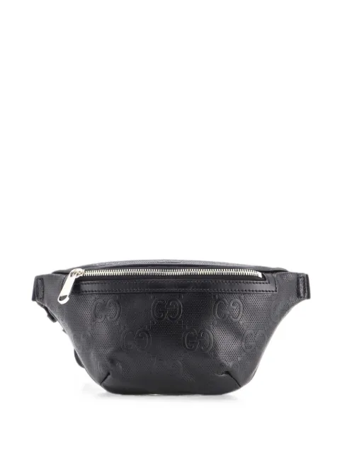 Gucci Pre-Owned GG Embossed Perforated Leather Small belt bag Black KK5MTLHHFCX2CG0Z